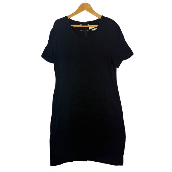 Allison-Che Dresses & Skirts - Allison-che Black Short Sleeve Sheath Dress With‎ Metal Detail Size 16